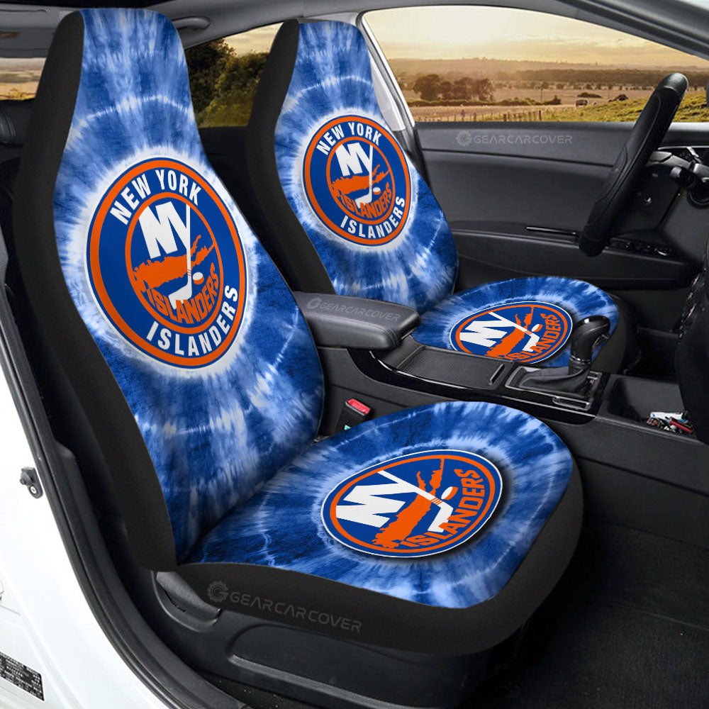 New York Islanders Car Seat Covers Custom Tie Dye Car Accessories - Gearcarcover - 2