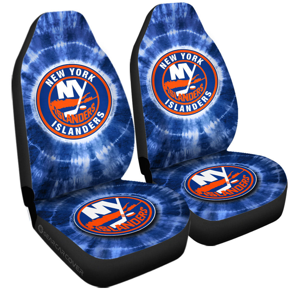 New York Islanders Car Seat Covers Custom Tie Dye Car Accessories - Gearcarcover - 3