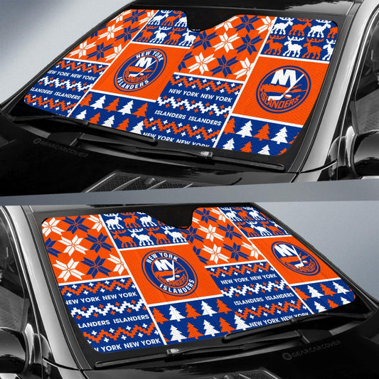 New York Islanders Car Sunshade Custom Ugly Style Car Accessories - Gearcarcover - 2