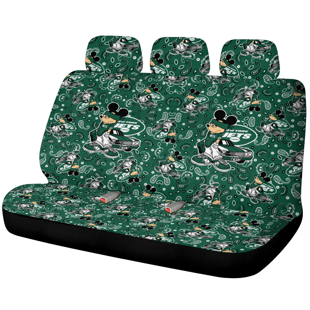 New York Jets Car Back Seat Covers Cartoon Theme Collection - Gearcarcover - 1