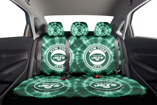 New York Jets Car Back Seat Covers Custom Tie Dye Car Accessories - Gearcarcover - 2