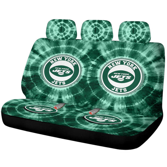 New York Jets Car Back Seat Covers Custom Tie Dye Car Accessories - Gearcarcover - 1