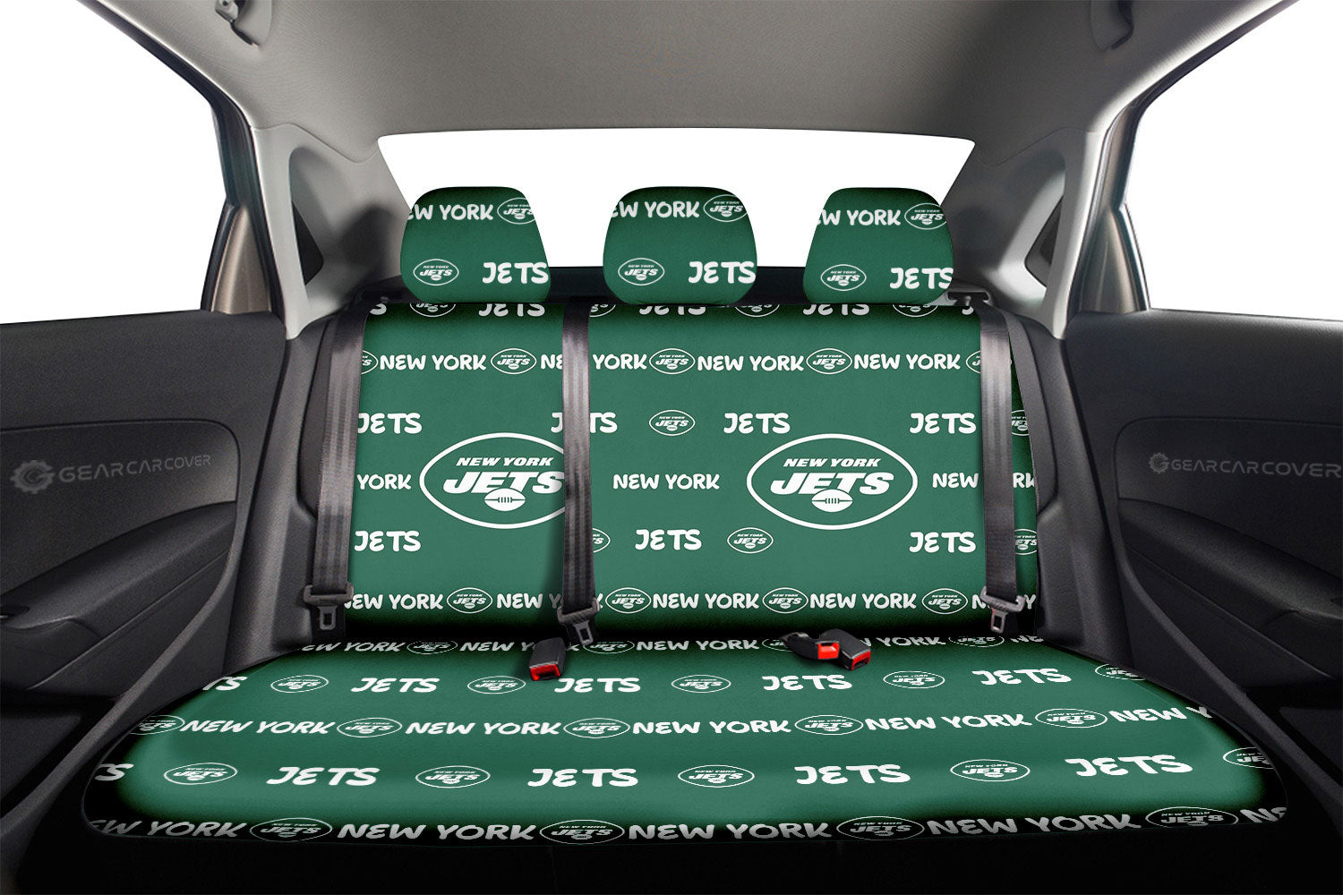 New York Jets Car Back Seat Covers Sporty Team Collection - Gearcarcover - 2