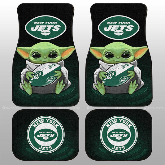 New York Jets Car Floor Mats Baby Yoda Car Accessories For Fan - Gearcarcover - 1