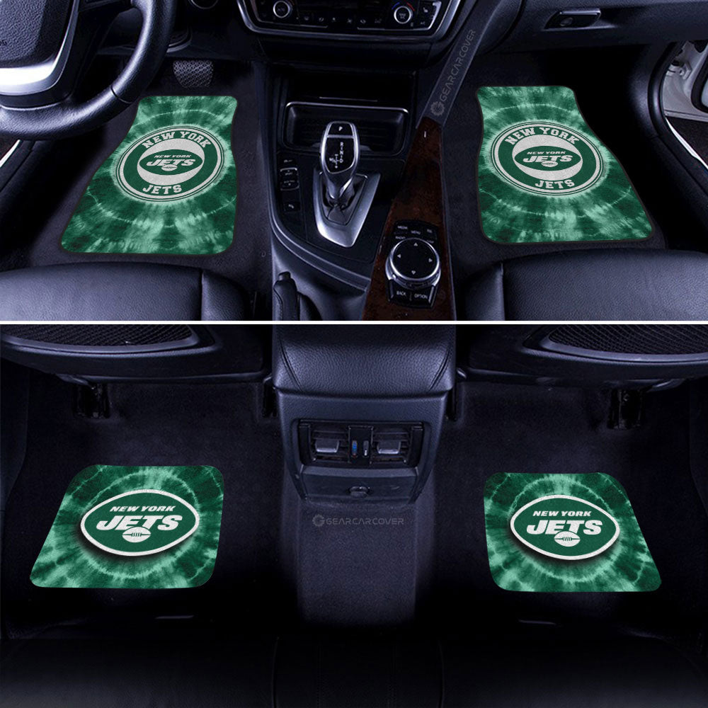 New York Jets Car Floor Mats Custom Tie Dye Car Accessories - Gearcarcover - 2