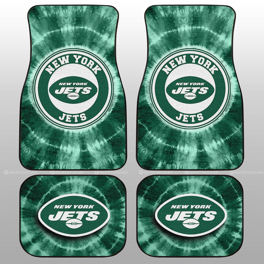 New York Jets Car Floor Mats Custom Tie Dye Car Accessories - Gearcarcover - 1