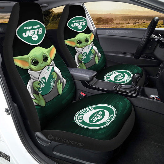 New York Jets Car Seat Covers Baby Yoda Car Accessories For Fan - Gearcarcover - 2