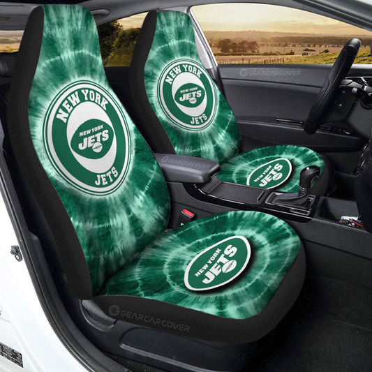 New York Jets Car Seat Covers Custom Tie Dye Car Accessories - Gearcarcover - 2