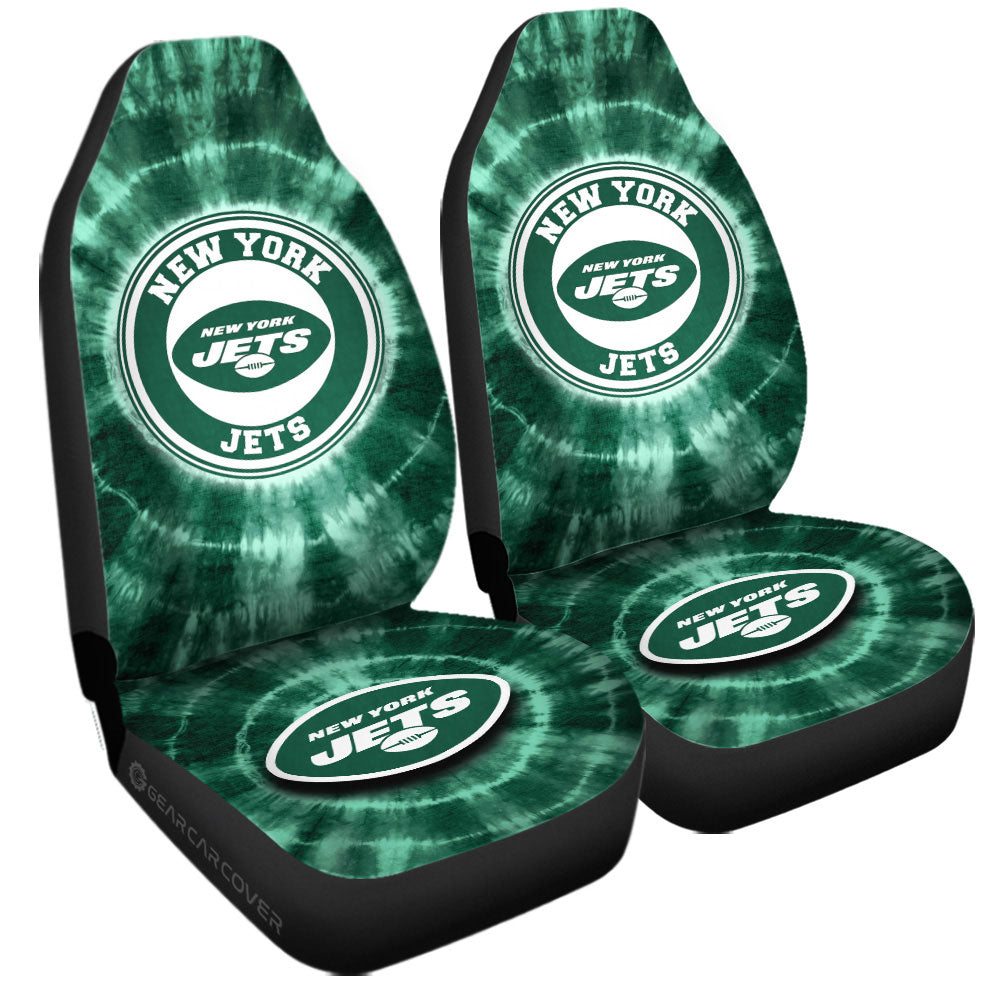 New York Jets Car Seat Covers Custom Tie Dye Car Accessories - Gearcarcover - 3