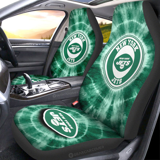 New York Jets Car Seat Covers Custom Tie Dye Car Accessories - Gearcarcover - 1