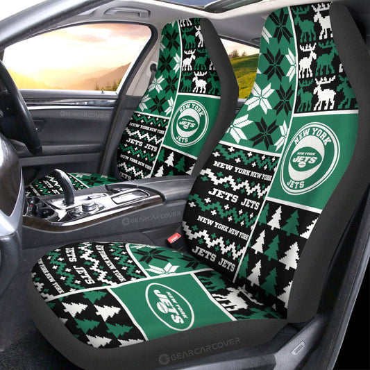 New York Jets Car Seat Covers Custom Ugly Style Car Accessories - Gearcarcover - 1