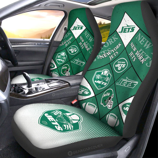 New York Jets Car Seat Covers Sporty Team Collection - Gearcarcover - 1