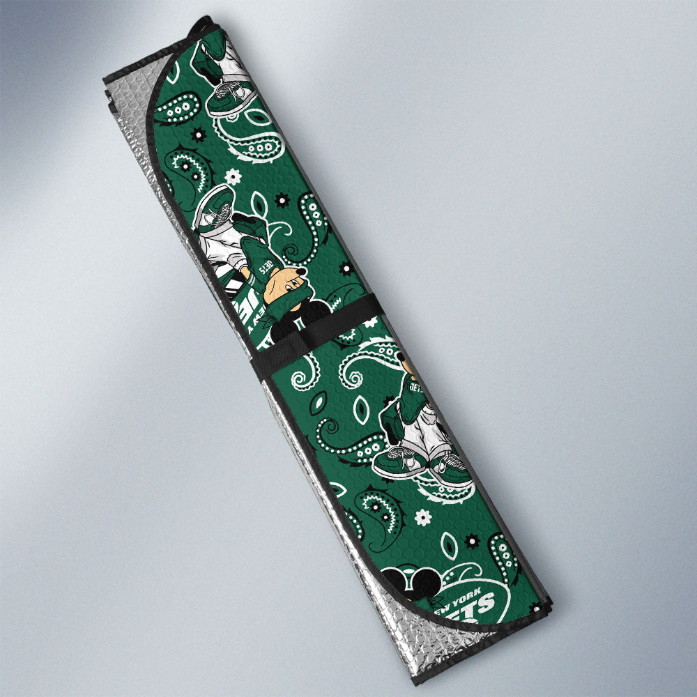 New York Jets Car Sunshade Cartoon Theme Collection - Gearcarcover - 3