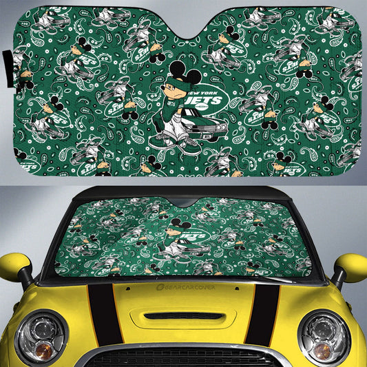 New York Jets Car Sunshade Cartoon Theme Collection - Gearcarcover - 1