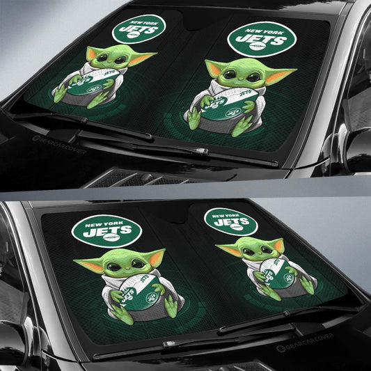 New York Jets Car Sunshade Custom Car Accessories For Fan - Gearcarcover - 2