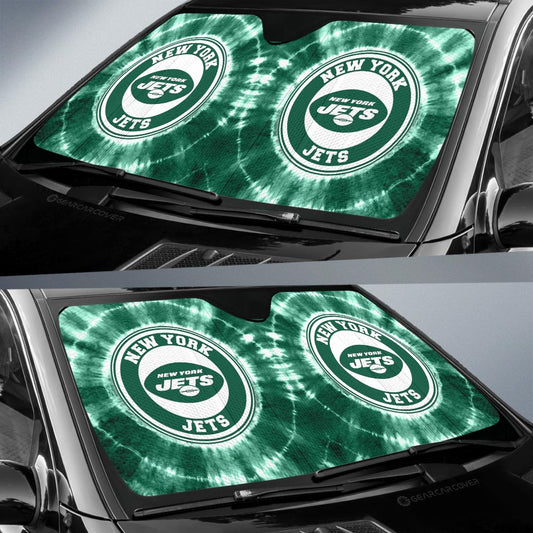 New York Jets Car Sunshade Custom Tie Dye Car Accessories - Gearcarcover - 2