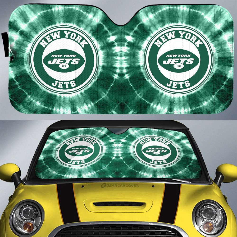 New York Jets Car Sunshade Custom Tie Dye Car Accessories - Gearcarcover - 1