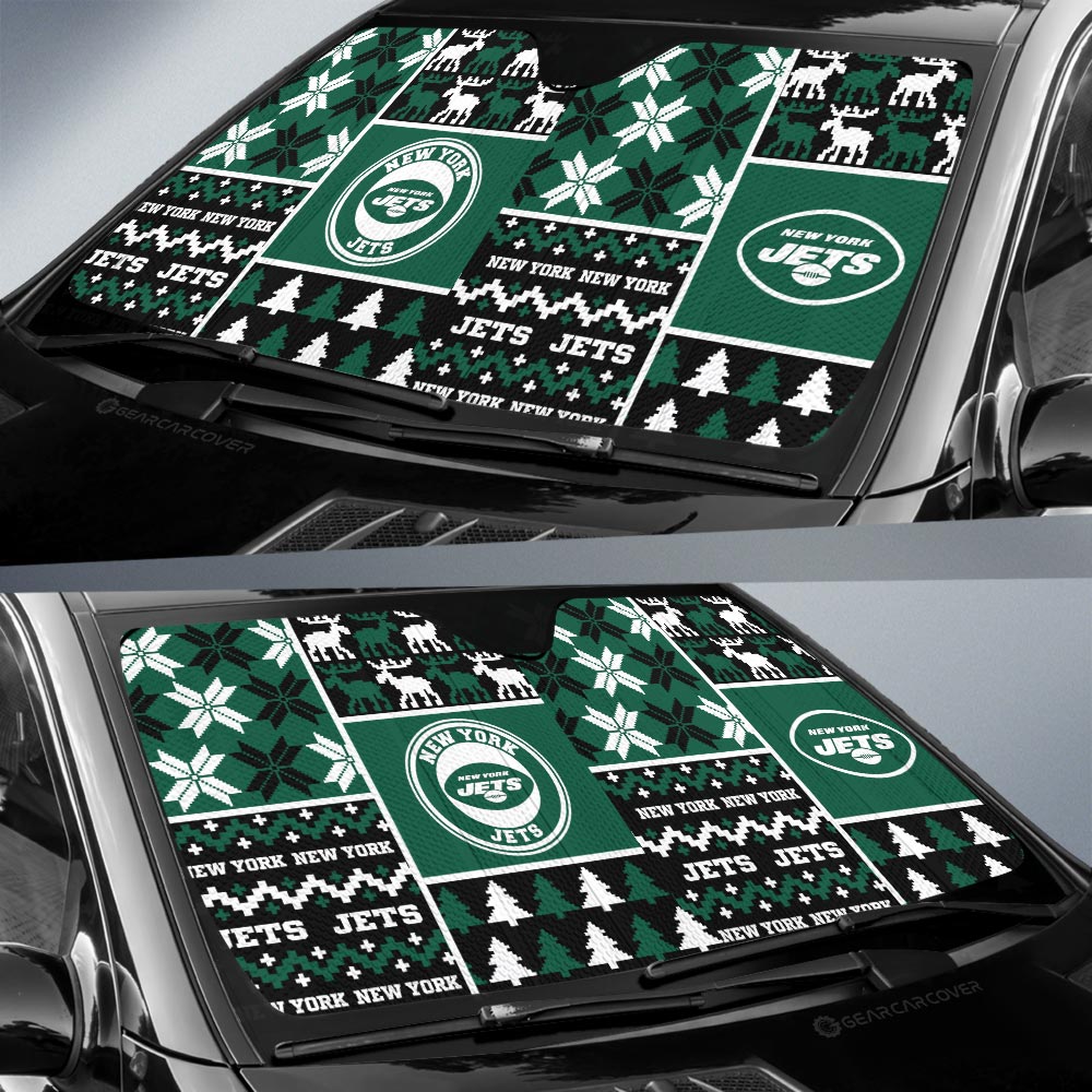 New York Jets Car Sunshade Custom Ugly Style Car Accessories - Gearcarcover - 2