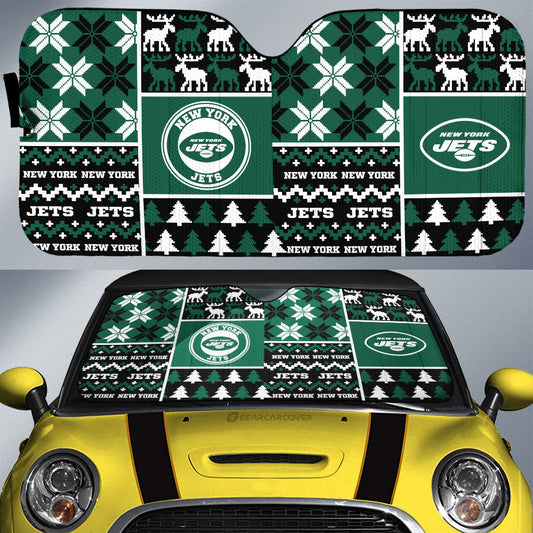 New York Jets Car Sunshade Custom Ugly Style Car Accessories - Gearcarcover - 1