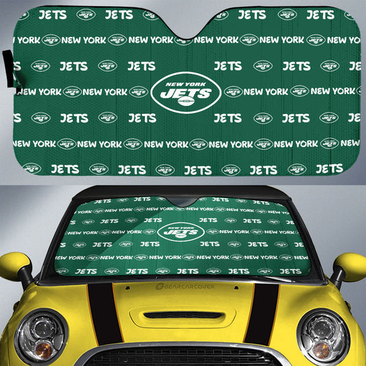 New York Jets Car Sunshade Sporty Team Collection - Gearcarcover - 1