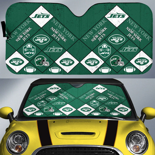 New York Jets Car Sunshade Sporty Team Collection - Gearcarcover - 1