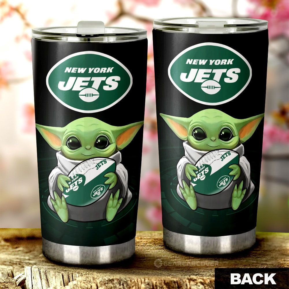 New York Jets Tumbler Cup Custom Car Accessories For Fan - Gearcarcover - 2