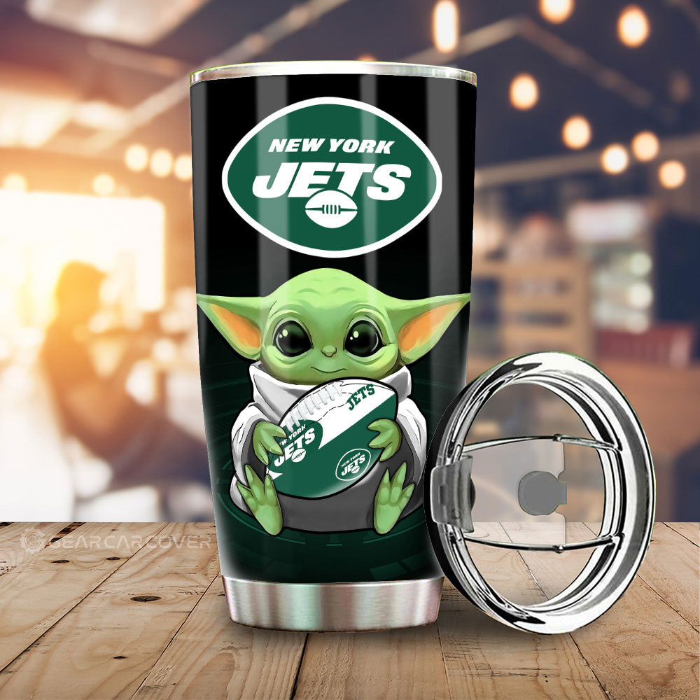 New York Jets Tumbler Cup Custom Car Accessories For Fan - Gearcarcover - 1