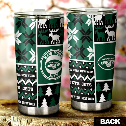 New York Jets Tumbler Cup Custom Ugly Style Car Accessories - Gearcarcover - 2