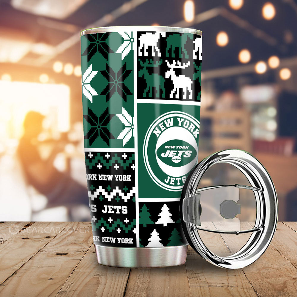 New York Jets Tumbler Cup Custom Ugly Style Car Accessories - Gearcarcover - 1