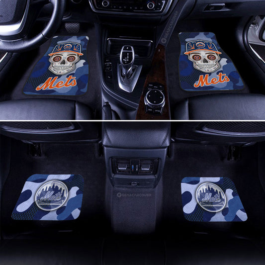 New York Mets Car Floor Mats Skull Theme Collection - Gearcarcover - 2