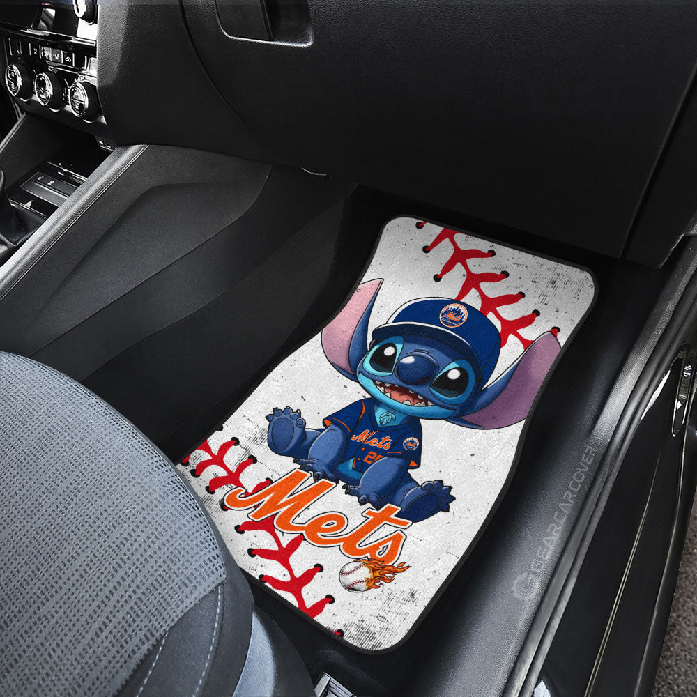 New York Mets Car Floor Mats Stitch Theme Collection - Gearcarcover - 3