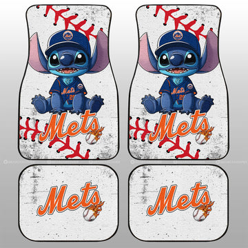 New York Mets Car Floor Mats Stitch Theme Collection - Gearcarcover - 1
