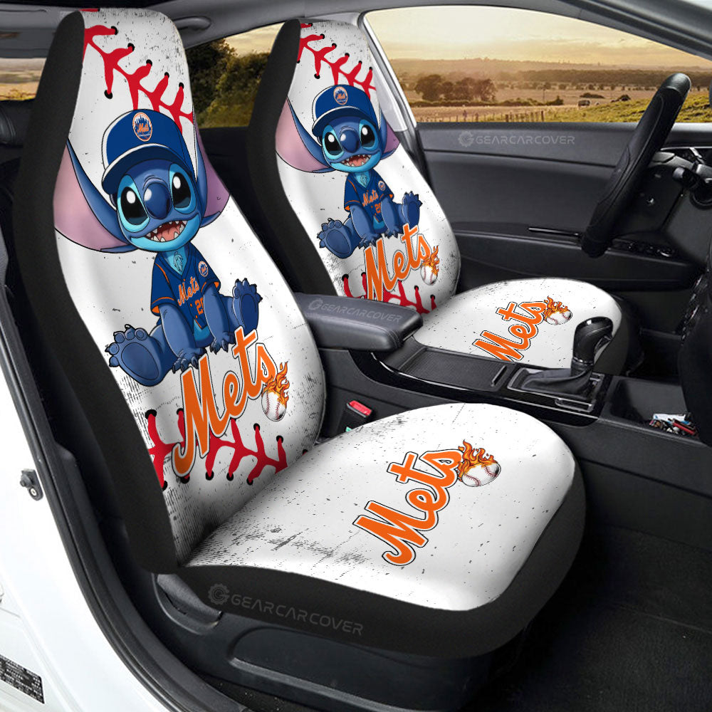 New York Mets Car Seat Covers Stitch Theme Collection - Gearcarcover - 2