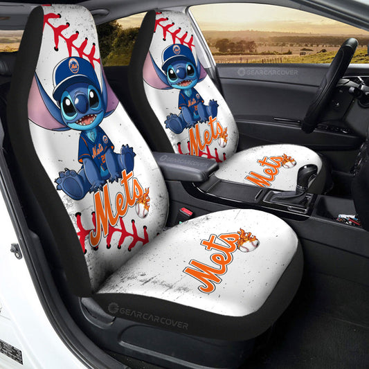 New York Mets Car Seat Covers Stitch Theme Collection - Gearcarcover - 2