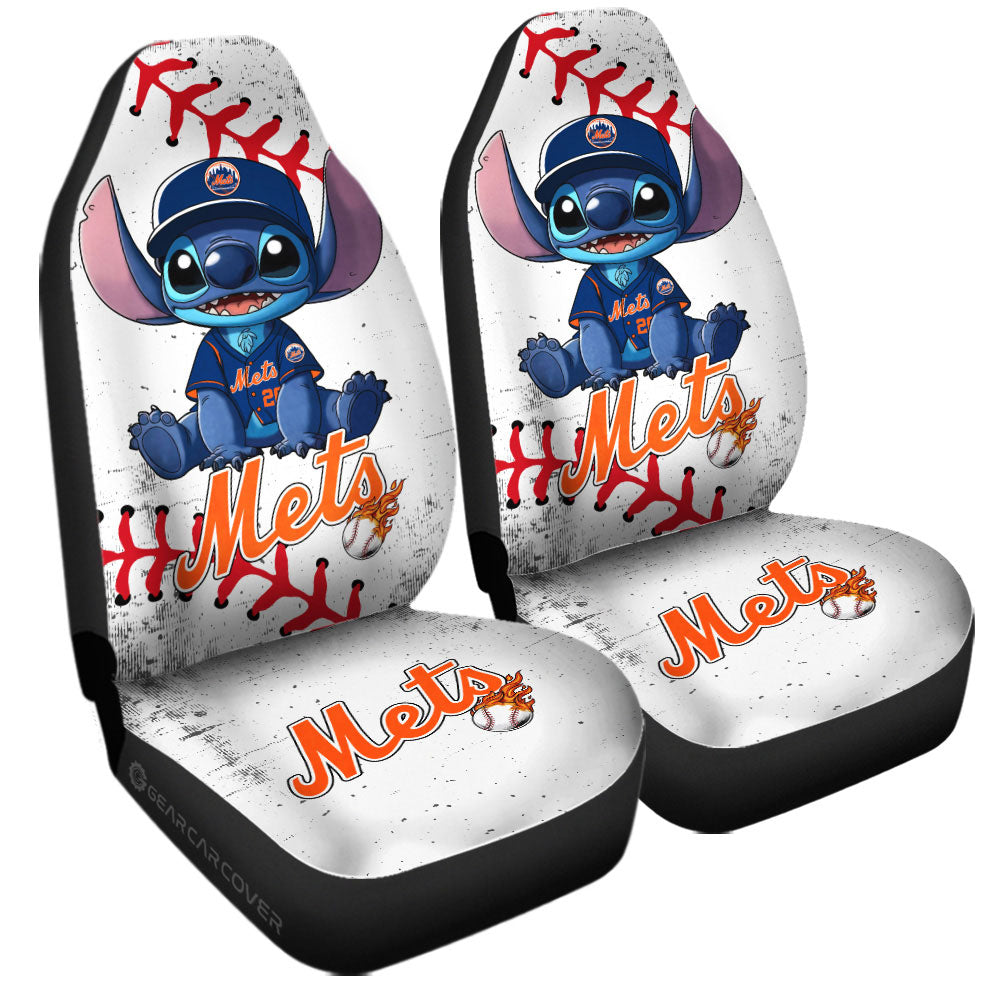 New York Mets Car Seat Covers Stitch Theme Collection - Gearcarcover - 3