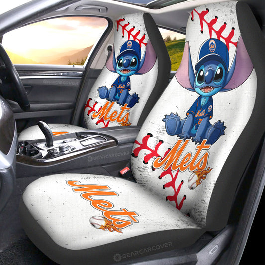 New York Mets Car Seat Covers Stitch Theme Collection - Gearcarcover - 1