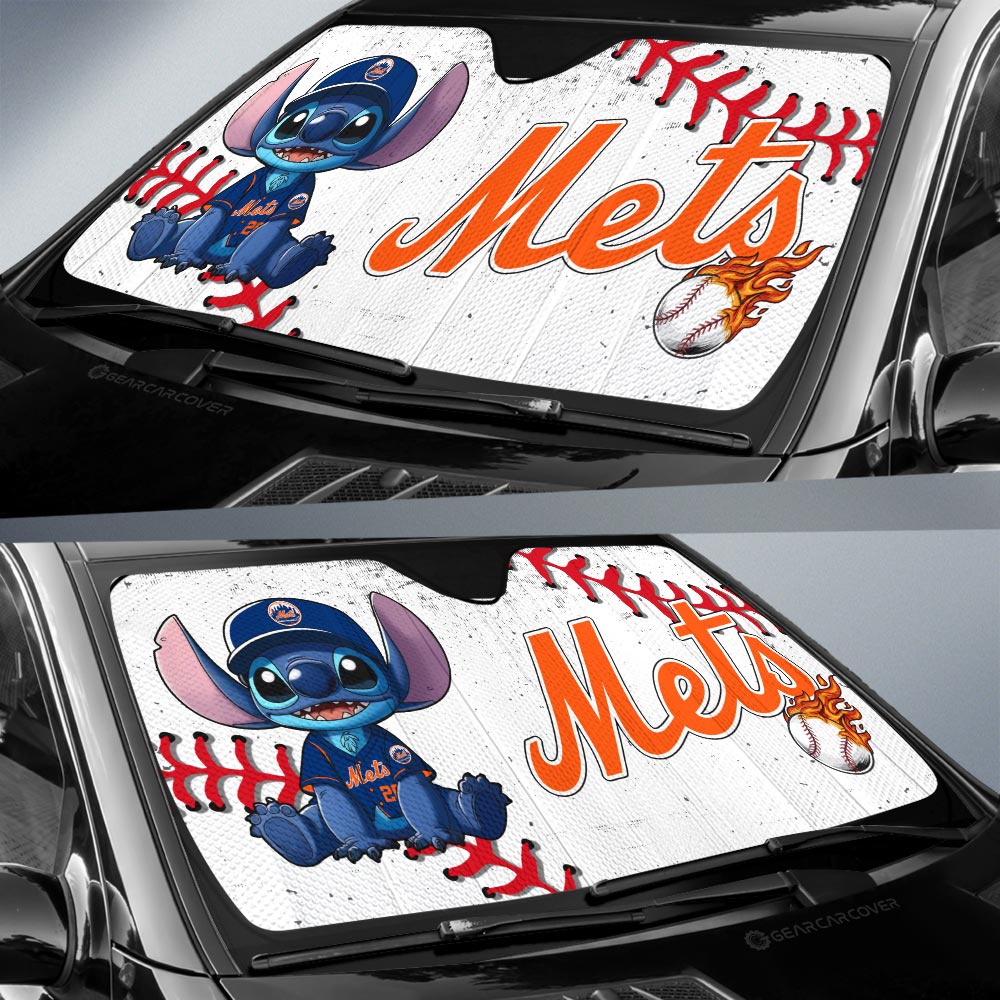 New York Mets Car Sunshade Stitch Theme Collection - Gearcarcover - 2