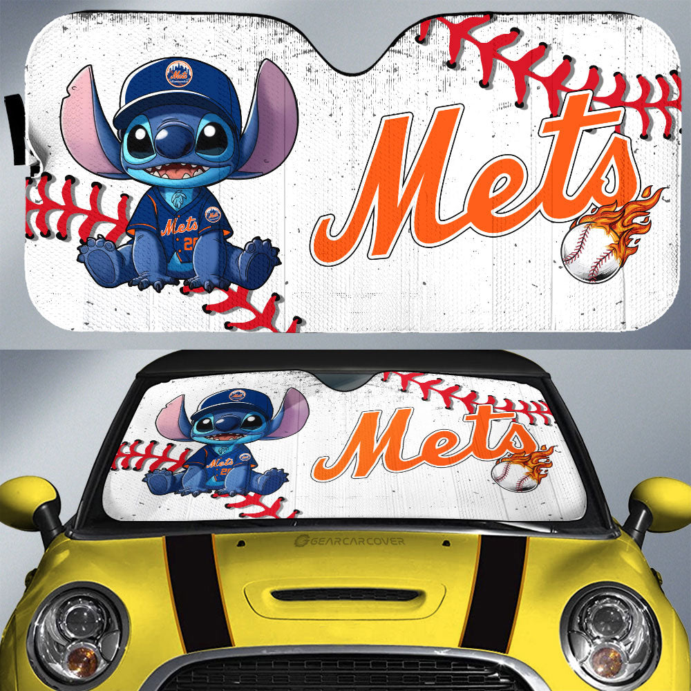 New York Mets Car Sunshade Stitch Theme Collection - Gearcarcover - 1