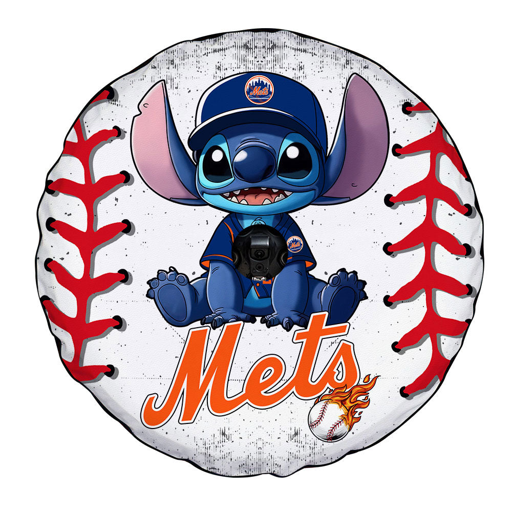 New York Mets Spare Tire Covers Camera Hole Stitch Theme Collection - Gearcarcover - 4