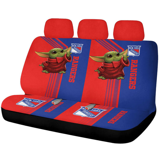 New York Rangers Car Back Seat Covers Custom Car Accessories - Gearcarcover - 1