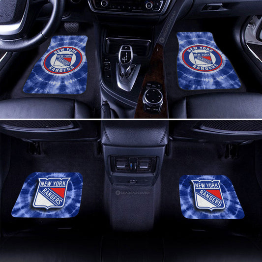 New York Rangers Car Floor Mats Custom Tie Dye Car Accessories - Gearcarcover - 2