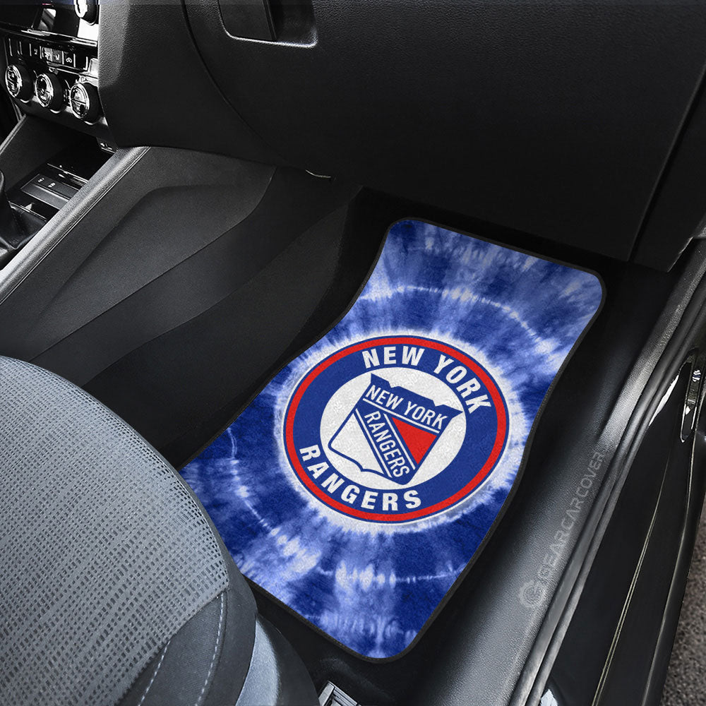 New York Rangers Car Floor Mats Custom Tie Dye Car Accessories - Gearcarcover - 3