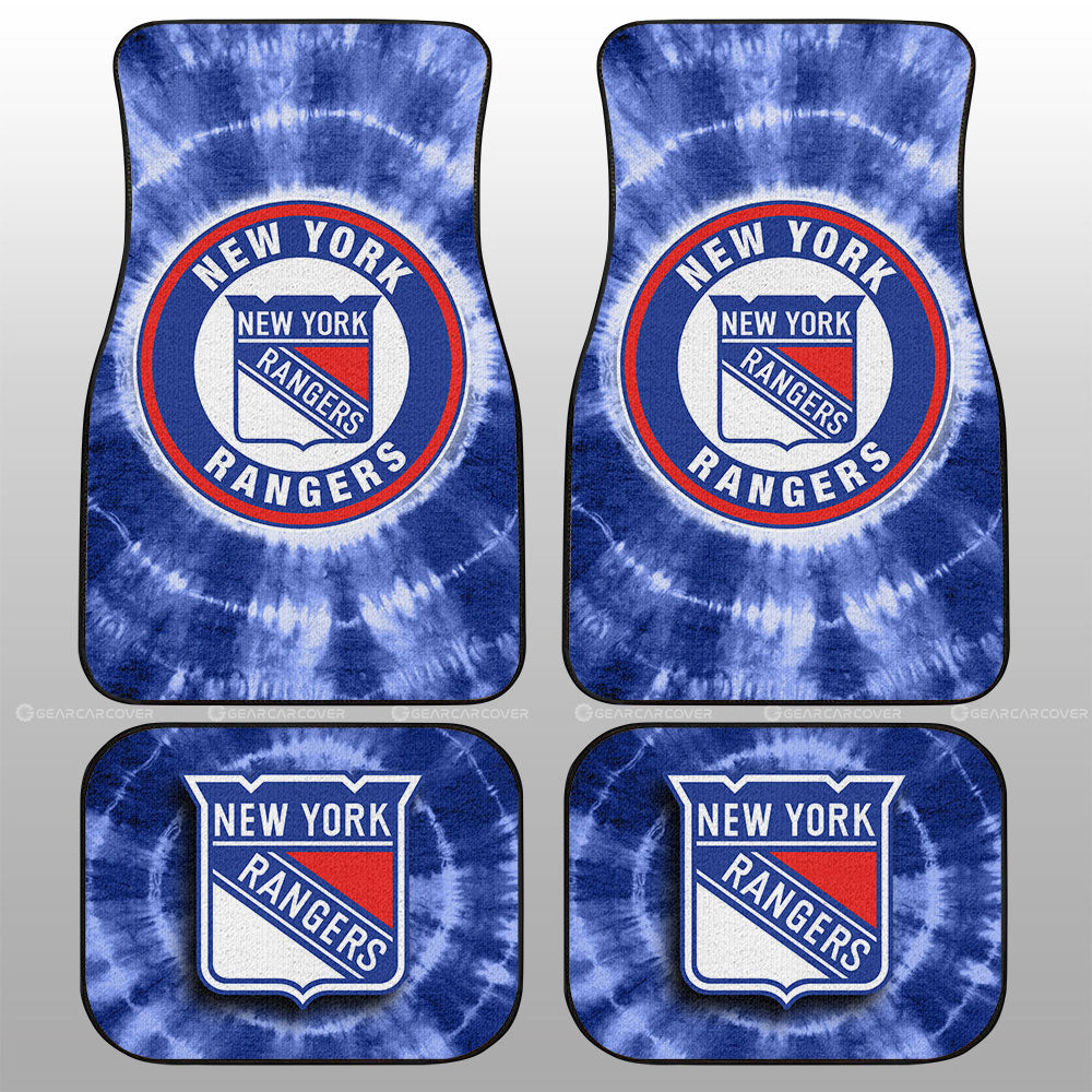 New York Rangers Car Floor Mats Custom Tie Dye Car Accessories - Gearcarcover - 1