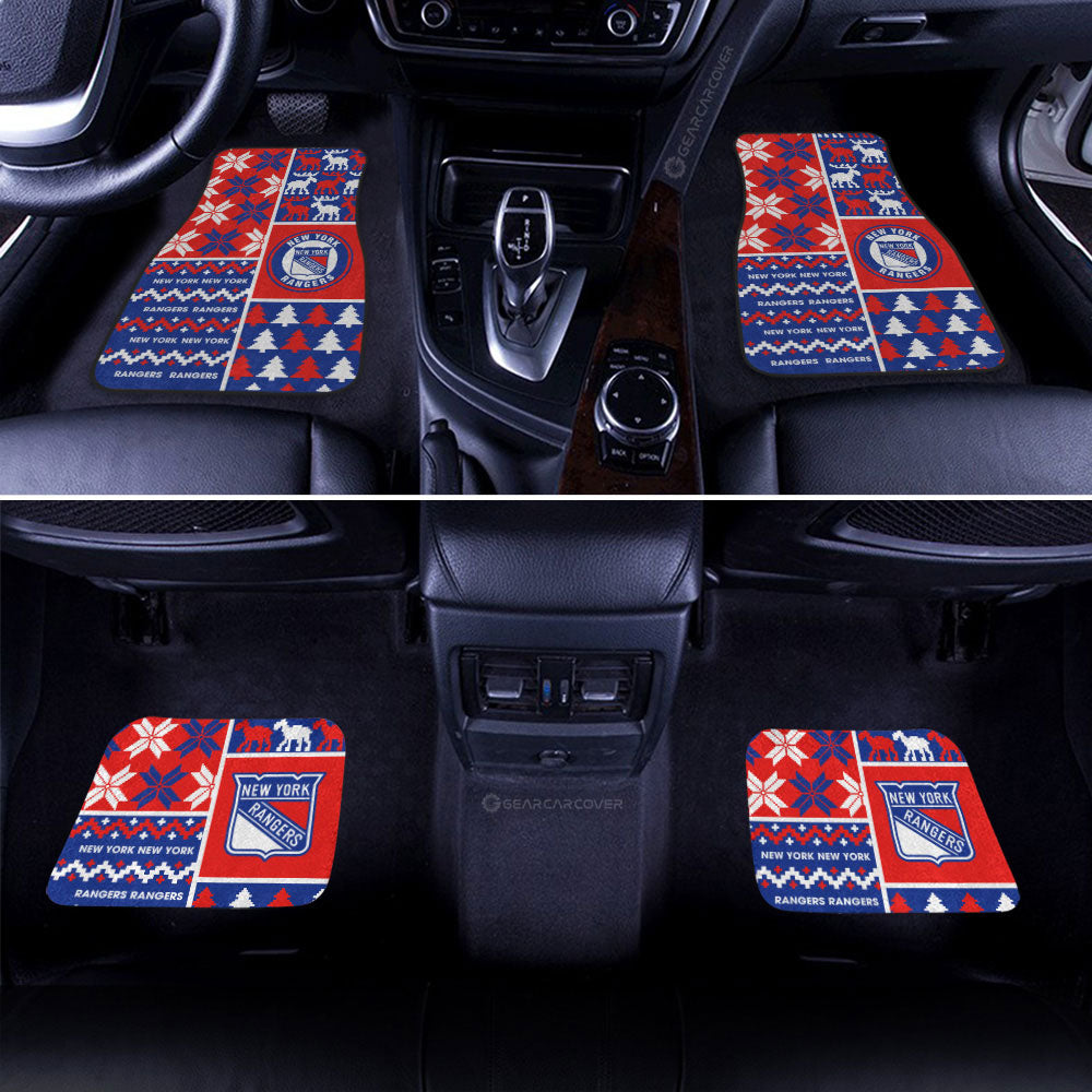 New York Rangers Car Floor Mats Custom Ugly Style Car Accessories - Gearcarcover - 2