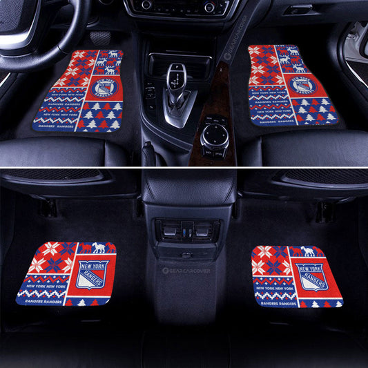New York Rangers Car Floor Mats Custom Ugly Style Car Accessories - Gearcarcover - 2