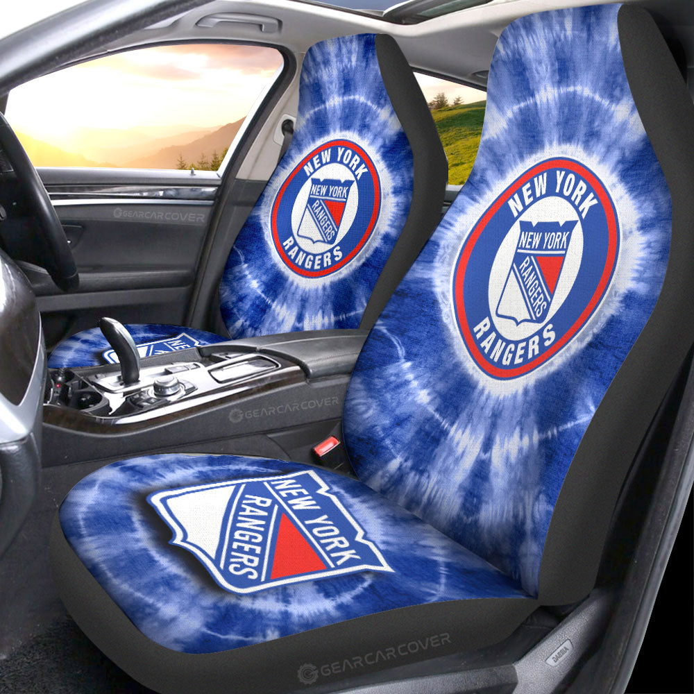 New York Rangers Car Seat Covers Custom Tie Dye Car Accessories - Gearcarcover - 1