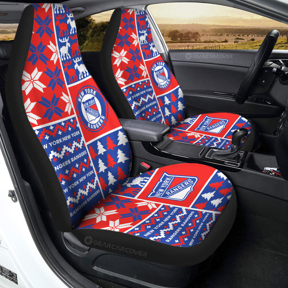 New York Rangers Car Seat Covers Custom Ugly Style Car Accessories - Gearcarcover - 2
