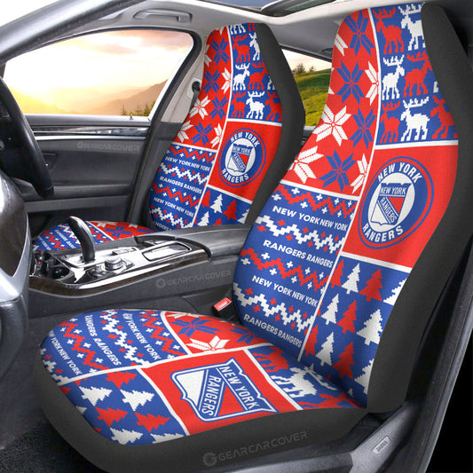 New York Rangers Car Seat Covers Custom Ugly Style Car Accessories - Gearcarcover - 1