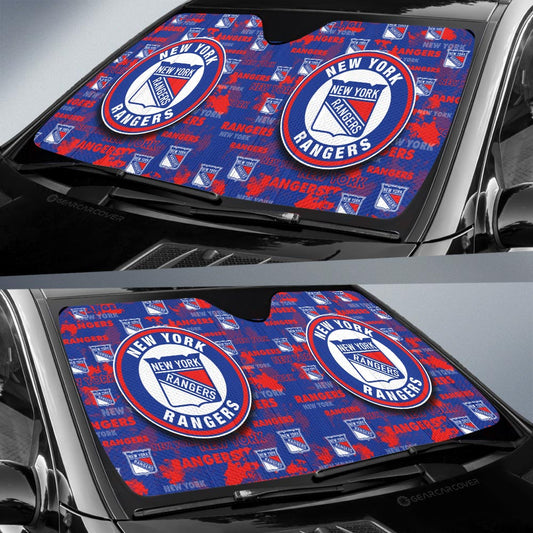 New York Rangers Car Sunshade Custom Car Accessories - Gearcarcover - 2