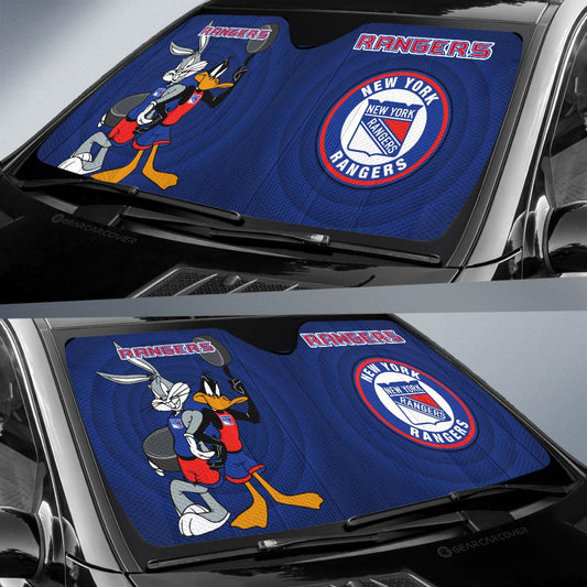 New York Rangers Car Sunshade Custom Car Accessories - Gearcarcover - 2